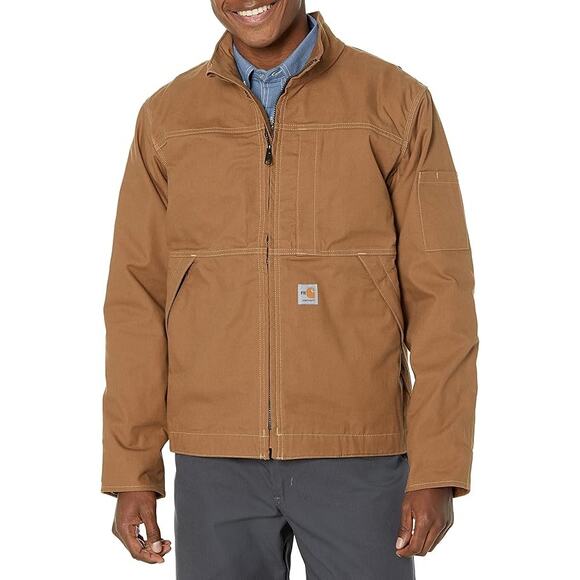 NWT Carhartt Men's Flame-Resistant Full Swing Quick Duck Jacket-Carhartt Brown-L - Picture 2 of 2